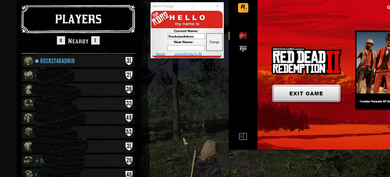 Red Dead Redemption 2: Чит-Мод/Cheat-Mode (Name Changer)