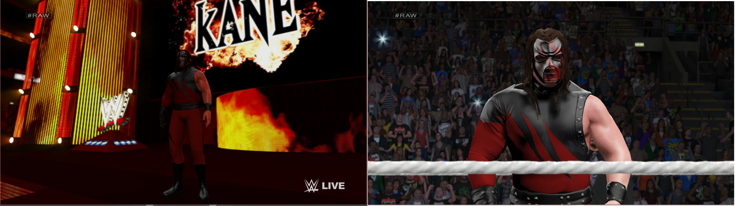 WWE 2k15 "Masked Kane With 7 Attires Mod"