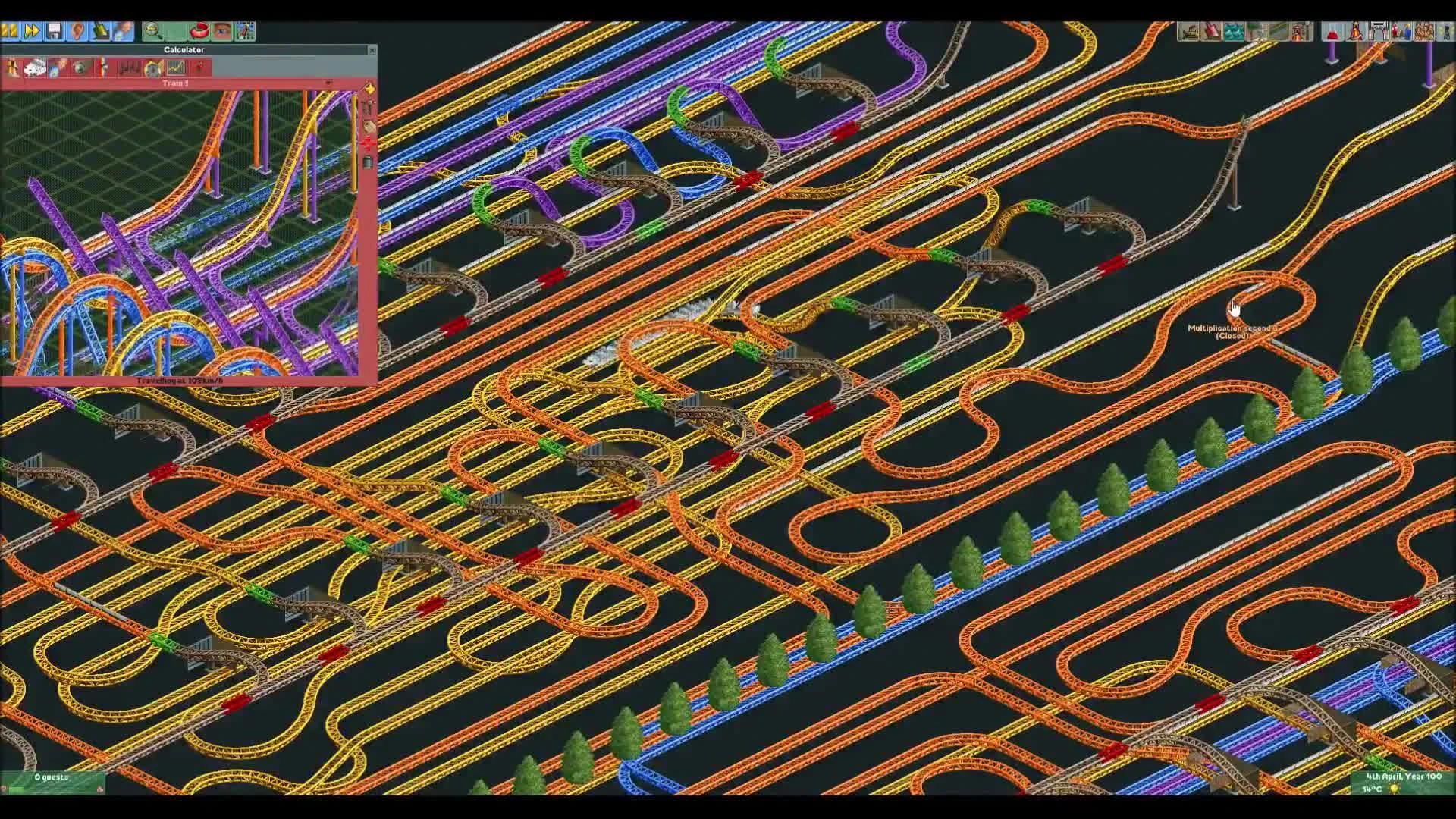 Калькулятор из американских горок в RollerCoaster Tycoon 2