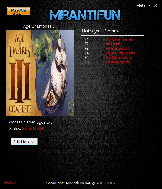 Age of Empires 3: Трейнер/Trainer (+5) [1.14] {MrAntiFun}