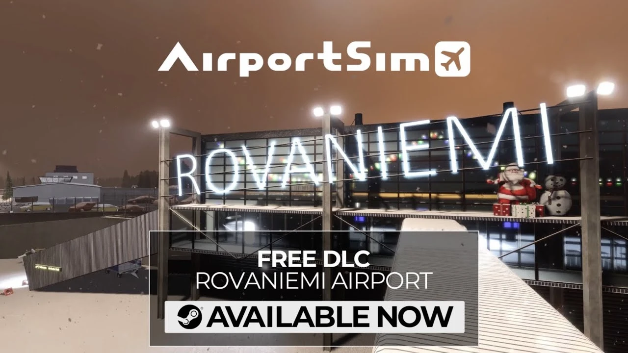 AirportSim дарит праздничное настроение с помощью бесплатного DLC с аэропортом Рованиеми