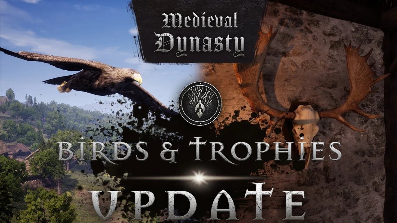 Трейлер обновления Medieval Dynasty, добавляющего птиц и трофеи