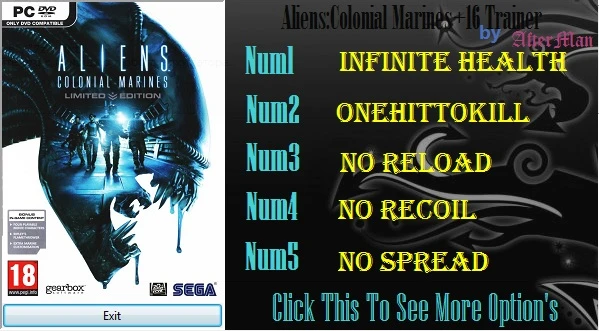 Aliens:Colonial Marines Трейнер/Trainer (+16) [1.0.55.5336-ALL] {AfterMan}