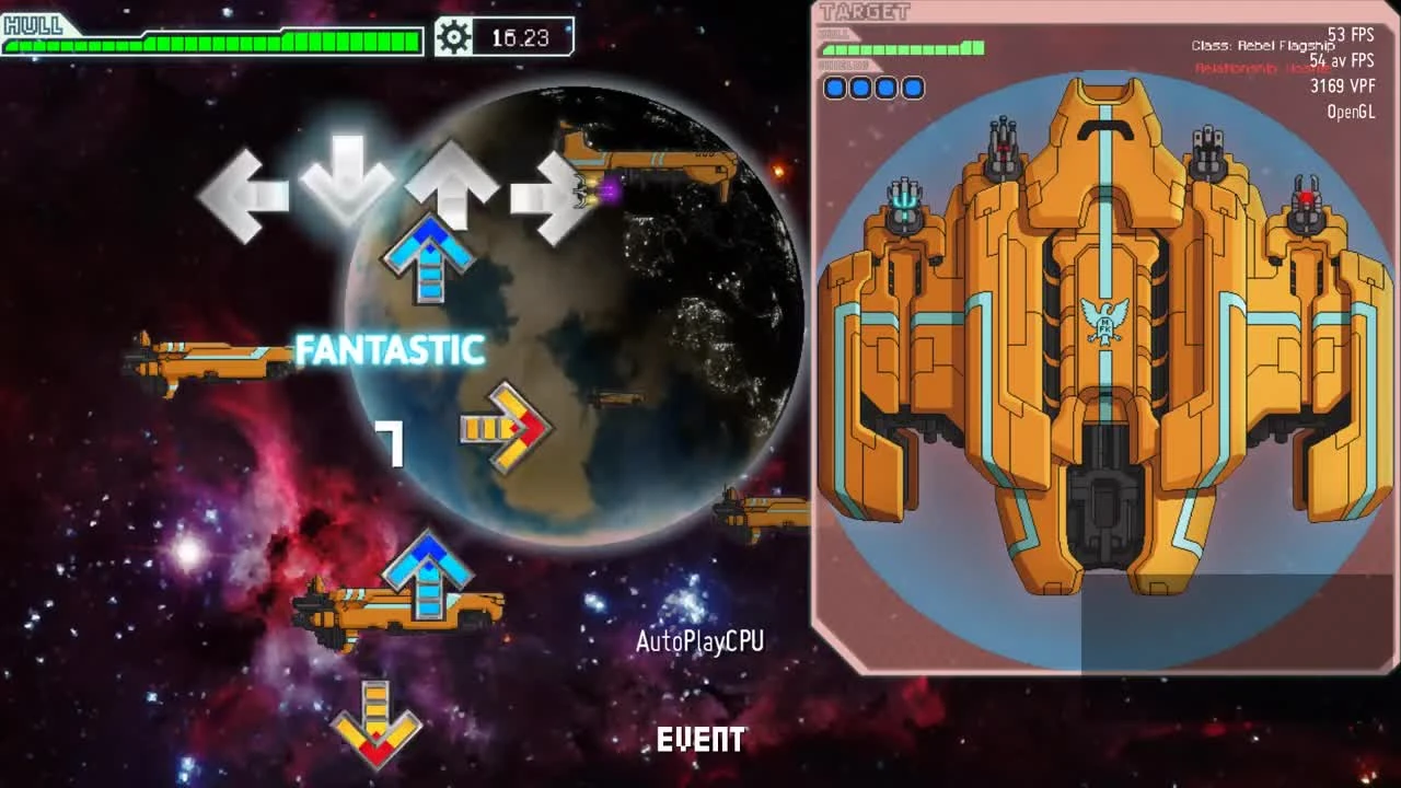 Автор сделал битву с боссом из Faster Than Light в Stepmania