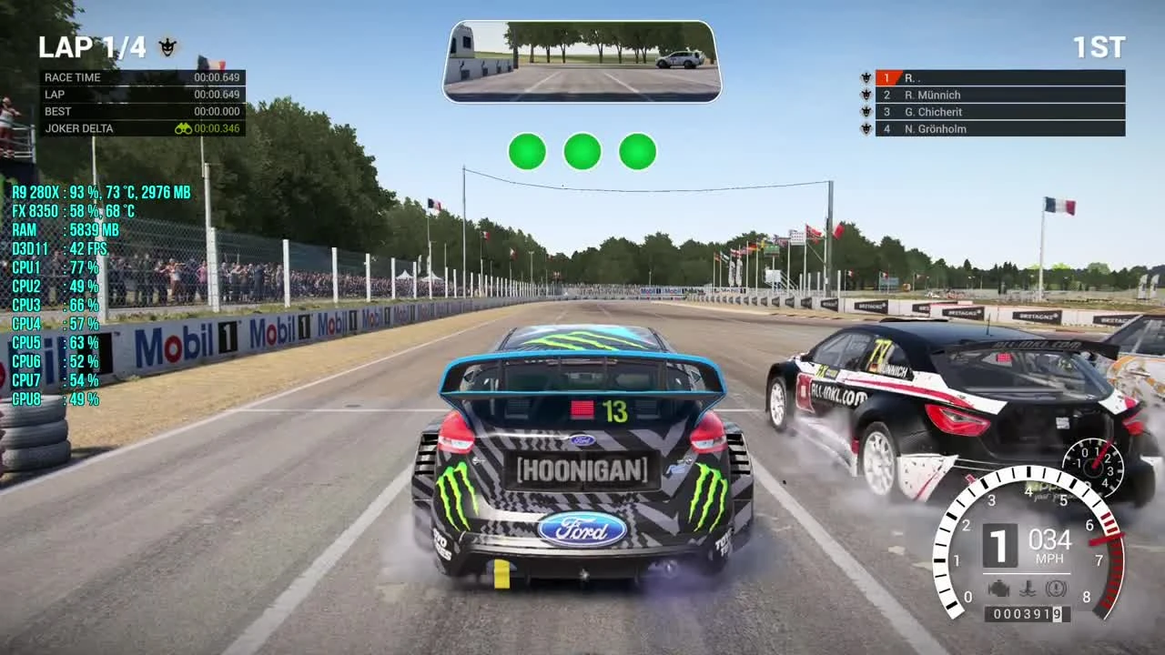 DiRT 4 : FPS Test R9 280X FX 8350