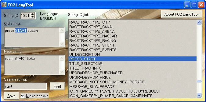 FlatOut 2 "FO2 LangTool"