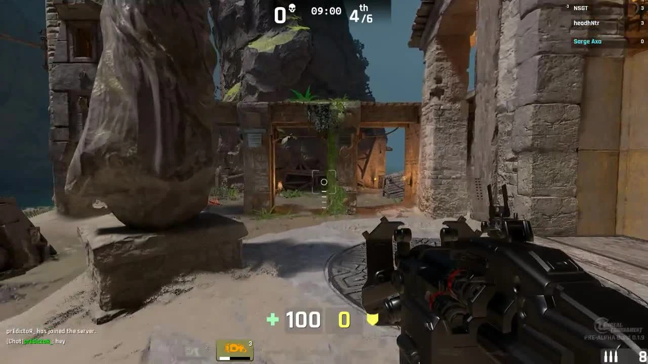 Unreal Tournament 4 геймплей альфа версии в режиме deathmatch