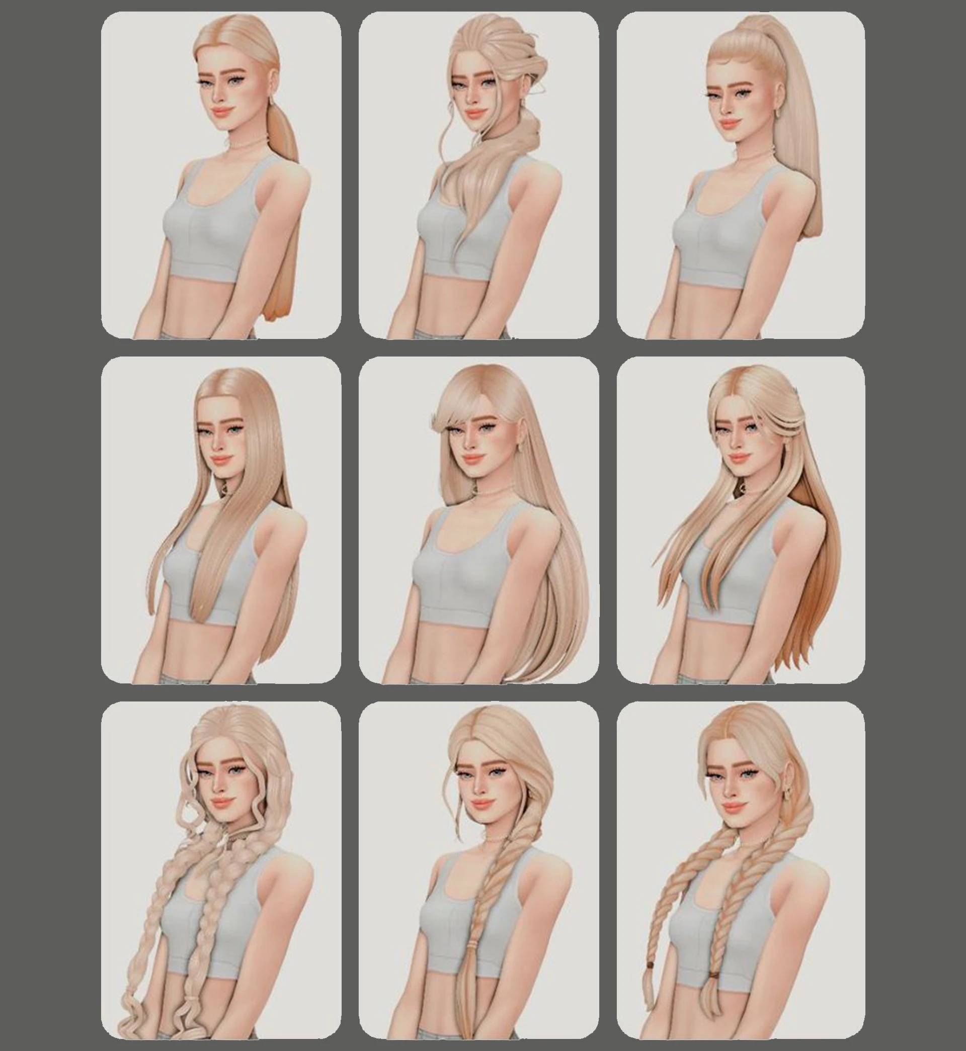 The Sims 4 "Сборка модов - набор женских причёсок"