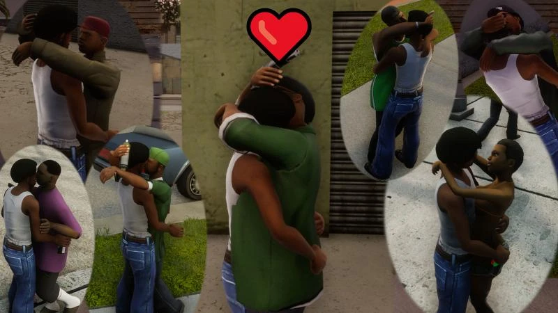 Grand Theft Auto: The Trilogy (San Andreas) "Поцеловать любого персонажа"