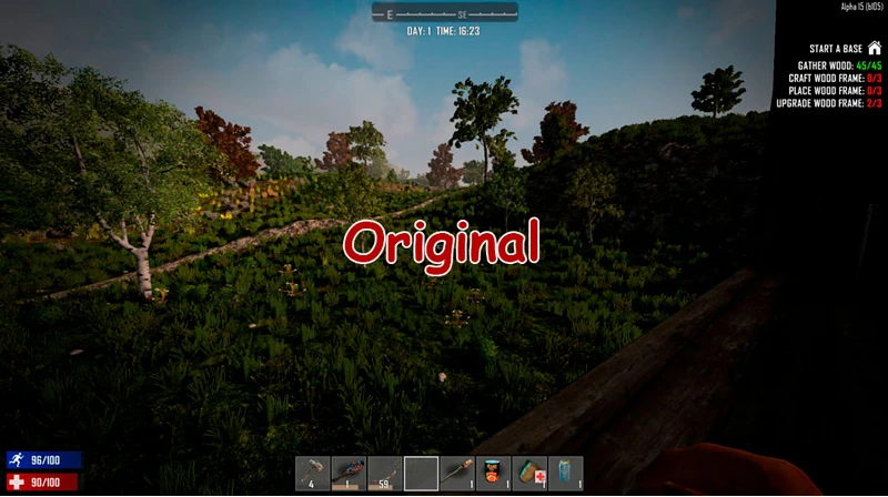 7 Days To Die "Мод на интерфейс - Red Eagle Custom HUD" [v16.4(b8)]