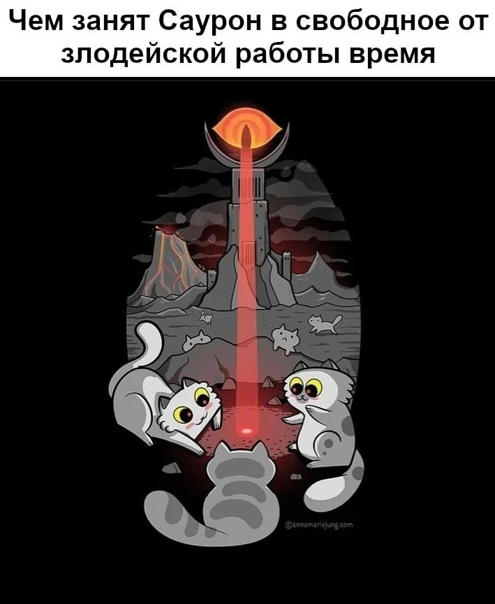 Саурон тоже любит котиков