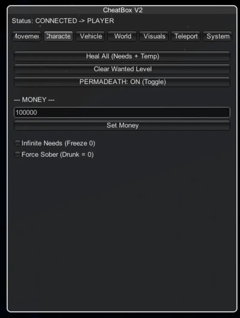 My Winter Car "CheatBox V2 - Редактор игрока, мира и пр" [2.0] {fandomspirit}