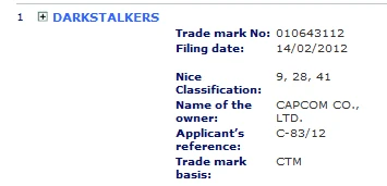 Capcom зарегистрировала торговую марку по Darkstalkers