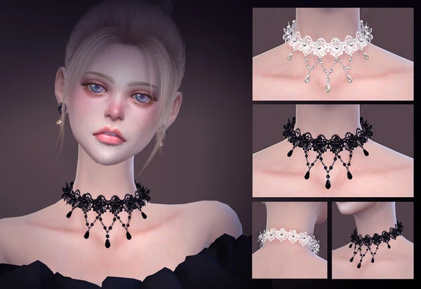 Sims 4 "Аксессуар Чокер N2 - Детализированный (2020)"