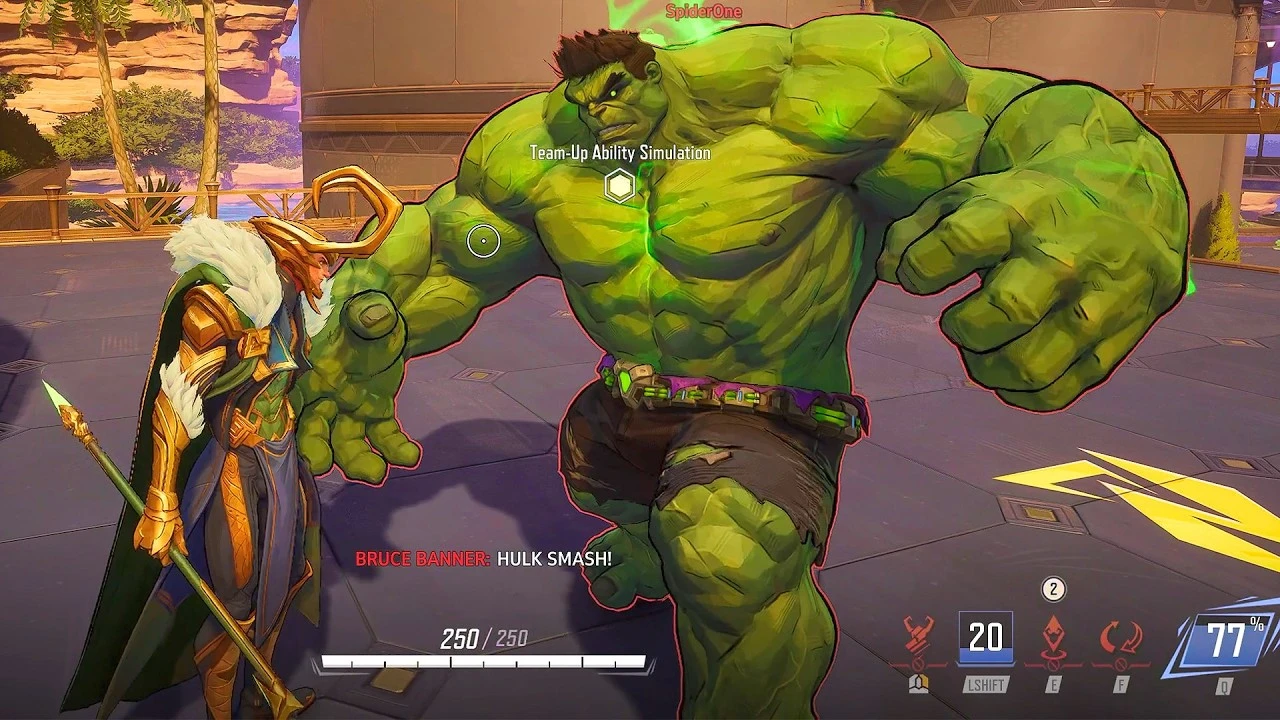 Да, можно воспроизвести между Халком и Локи идеальную сцену из фильма в игре