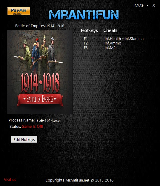 Battle of Empires: 1914-1918: Трейнер/Trainer (+4) [1.507] {MrAntiFun}