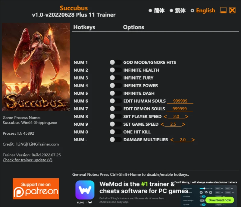 SUCCUBUS "Трейнер +11" [1.0 - UPD: 28.06.2022] {FLiNG}