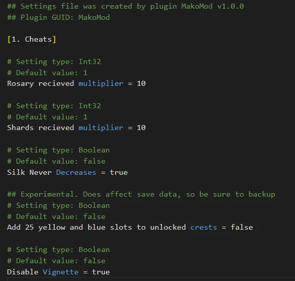 Hollow Knight: Silksong "Чит-Мод - Здоровье, валюта и пр" [1.4.1] {makotech222}