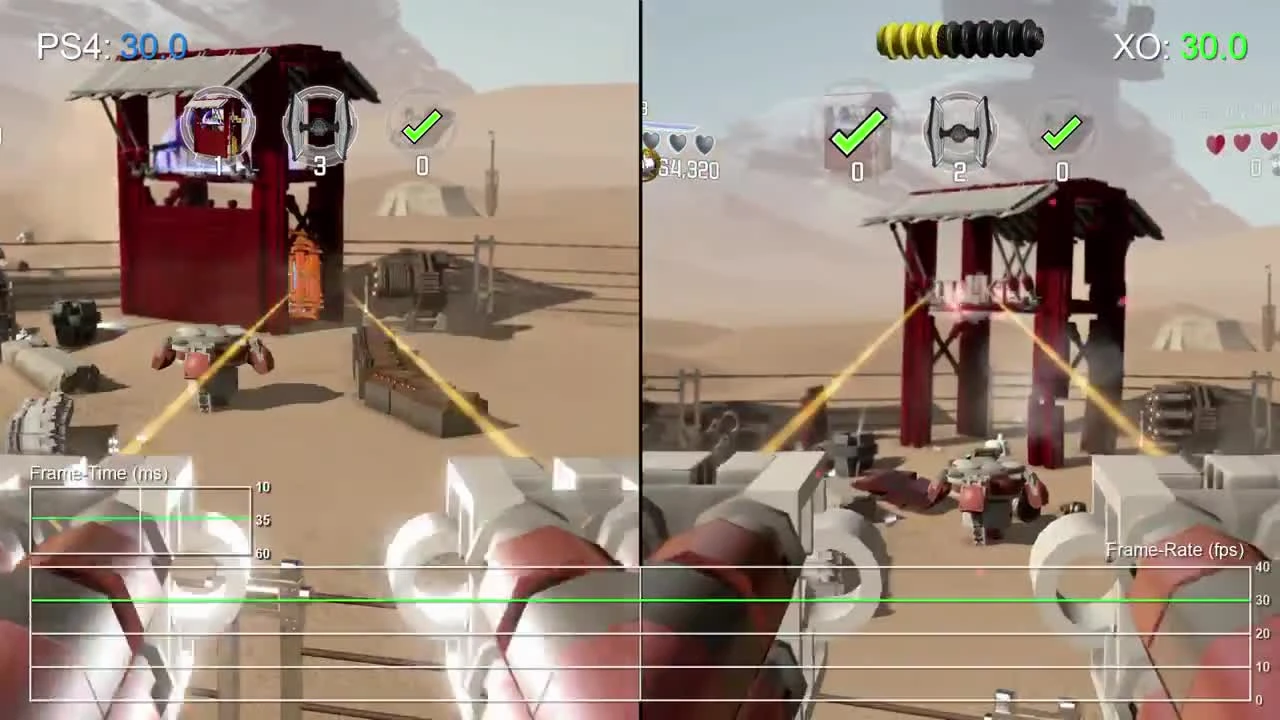 Lego Star Wars: The Force Awakens "Тест производительности PS4 vs Xbox One"