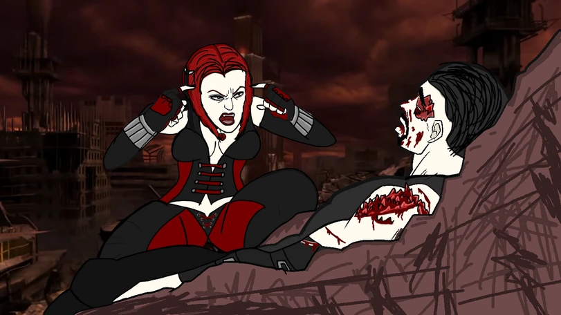 Ты сражаешься только для того, чтобы уничтожить всё человечество в этом городе. Подумай, Кейган!