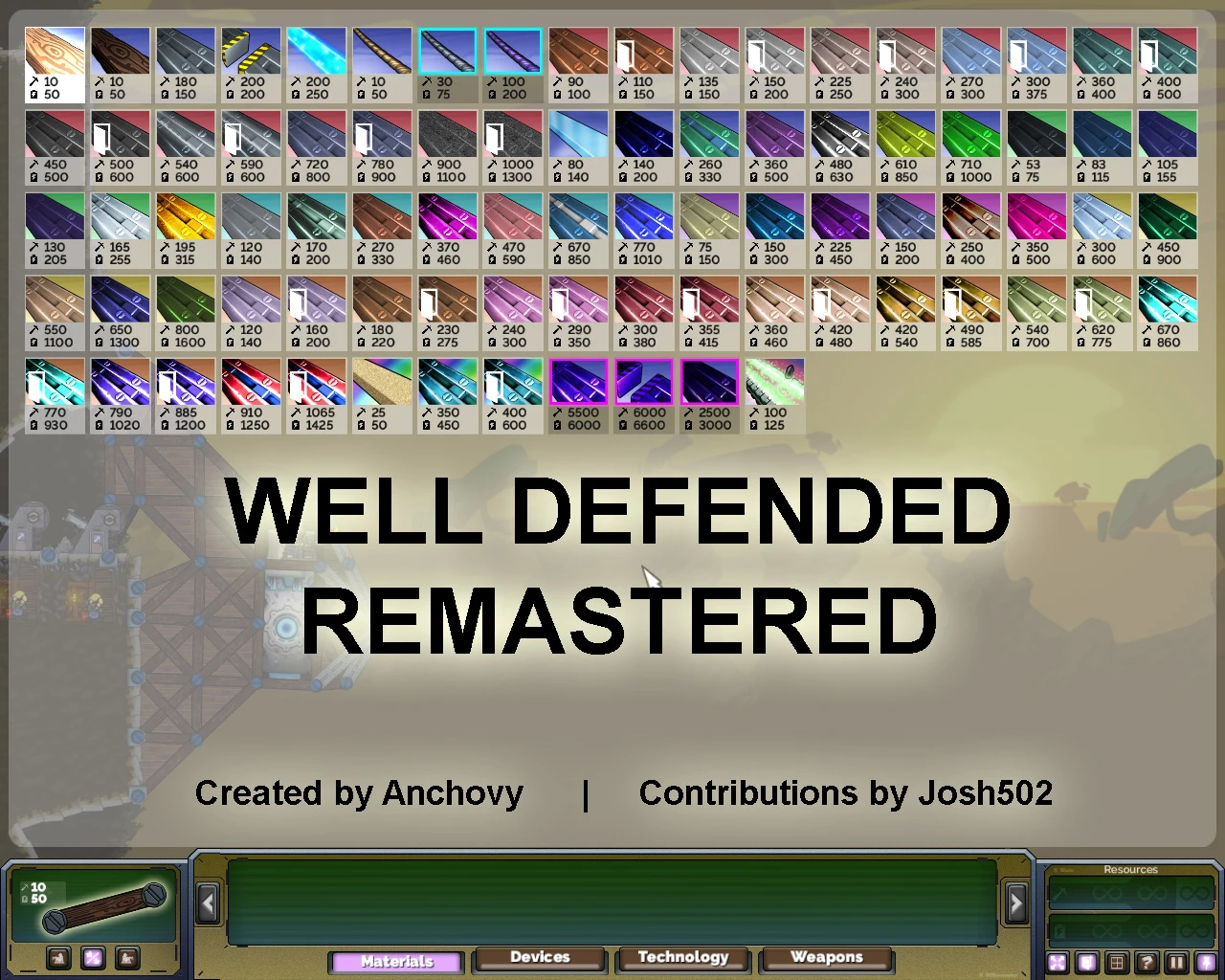 Forts "Набор материалов - Well Defended R"