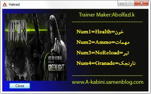 Hatred: Трейнер/Trainer (+4) [1.0] {Abolfazl.k}