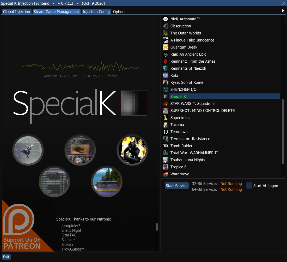SpecialK - оптимизация, улучшение FPS и уменьшения количества заиканий