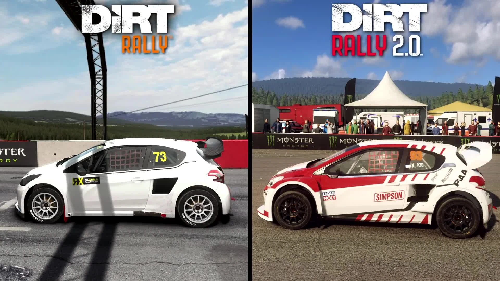 Сравнение графики DiRT Rally 2.0 vs DiRT Rally