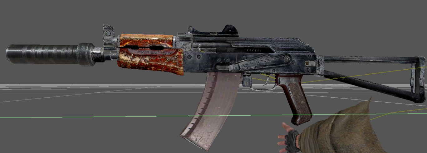 S.T.A.L.K.E.R.: Shadow of Chernobyl "Новая модель АКС-74У на основе оригинальных ресурсов"