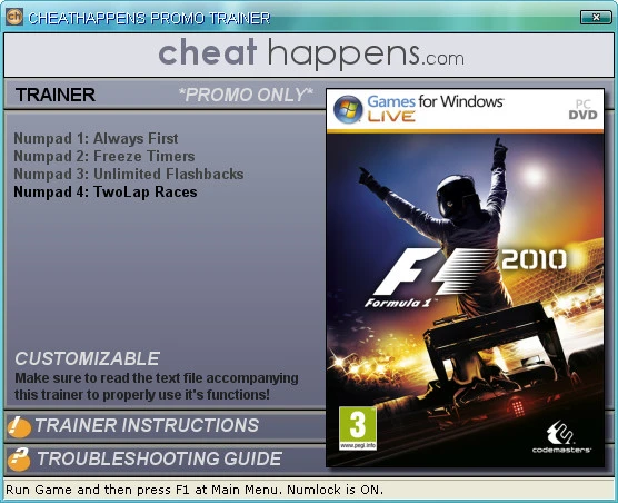 F1 2010: Трейнер (+1 Промо) [1.0]