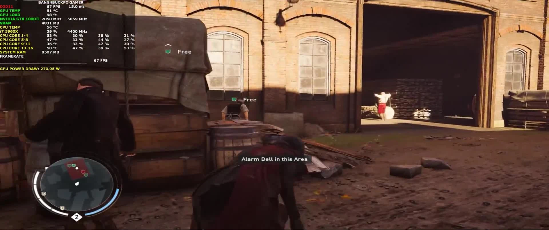 Assassin's Creed Syndicate 3440x1440 | GTX 1080 Ti | i7 5960X 4.4GHz | Тест частоты кадров