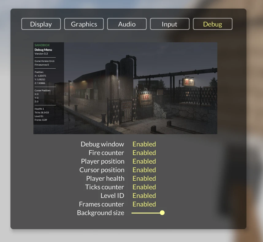 Teardown "Меню отладки"