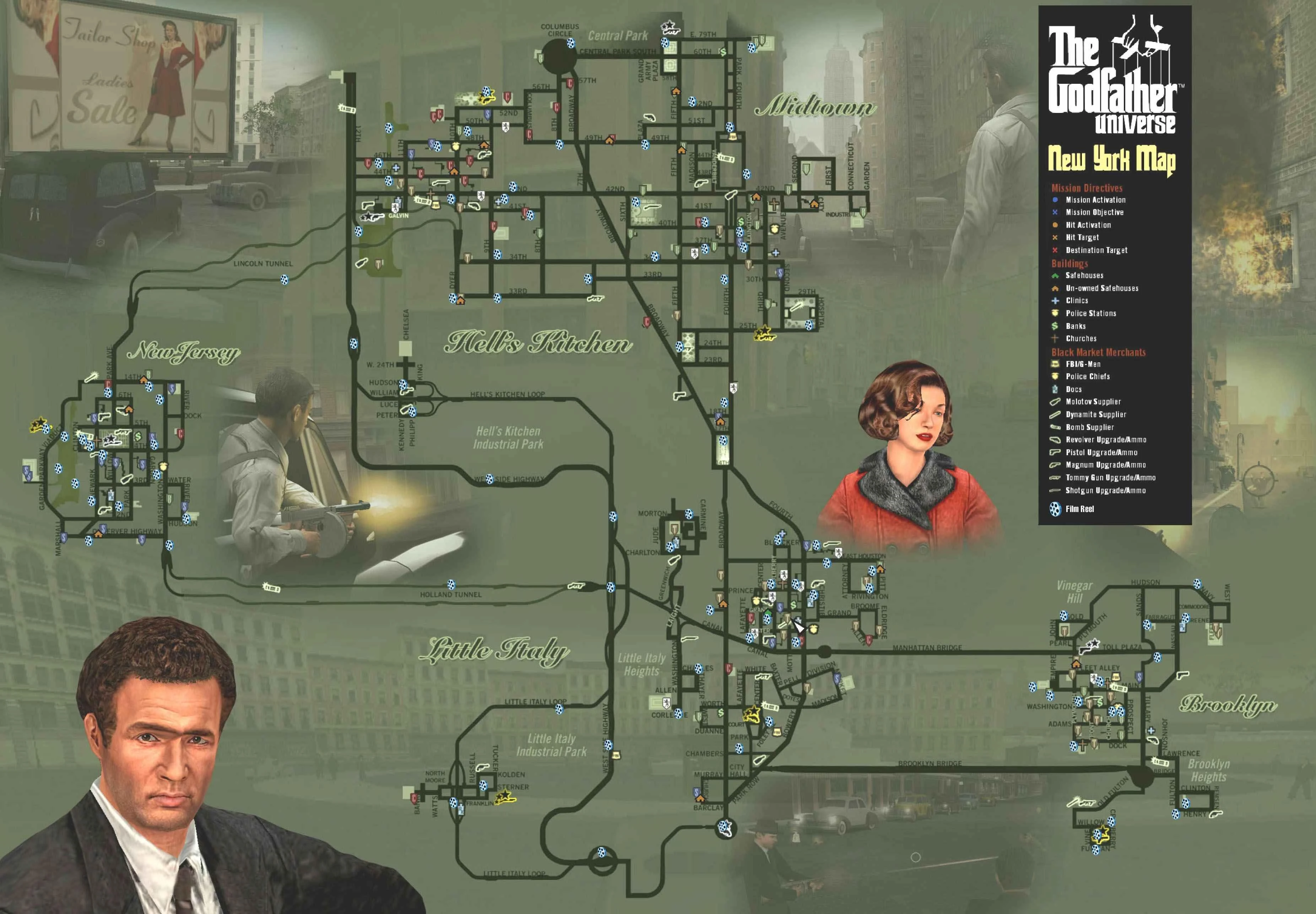 The Godfather: Карта роликов