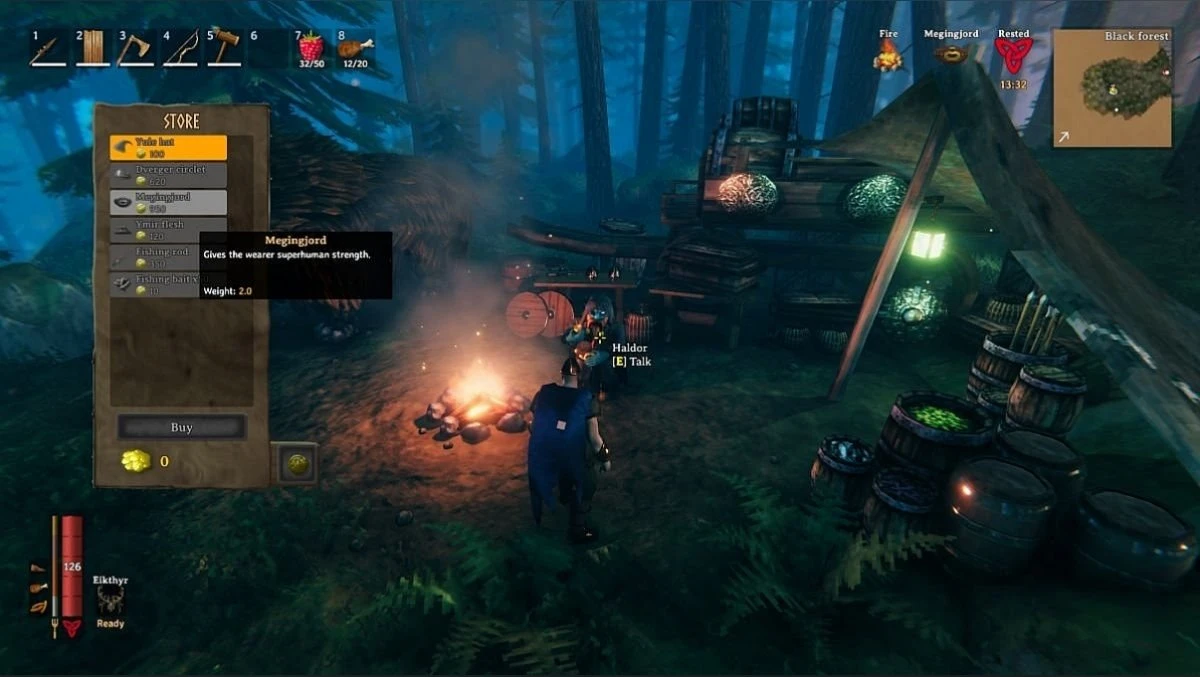 Valheim "Выбор предметов колесиком мыши"