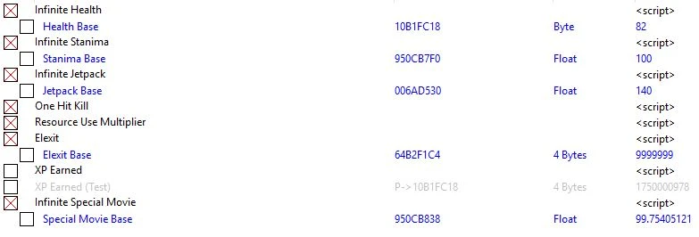 Elex: Таблица для Cheat Engine [UPD: 21.10.2017] {ray2160}