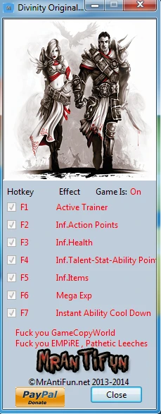 Divinity ~ Original Sin: Трейнер/Trainer (+8) [1.0.80.0] {MrAntiFun}