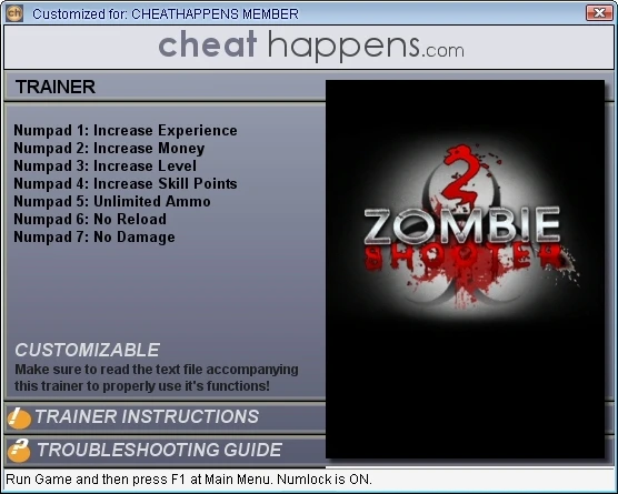 Zombie Shooter 2: Трейнер (+7) [1.0] {CheatHappens}