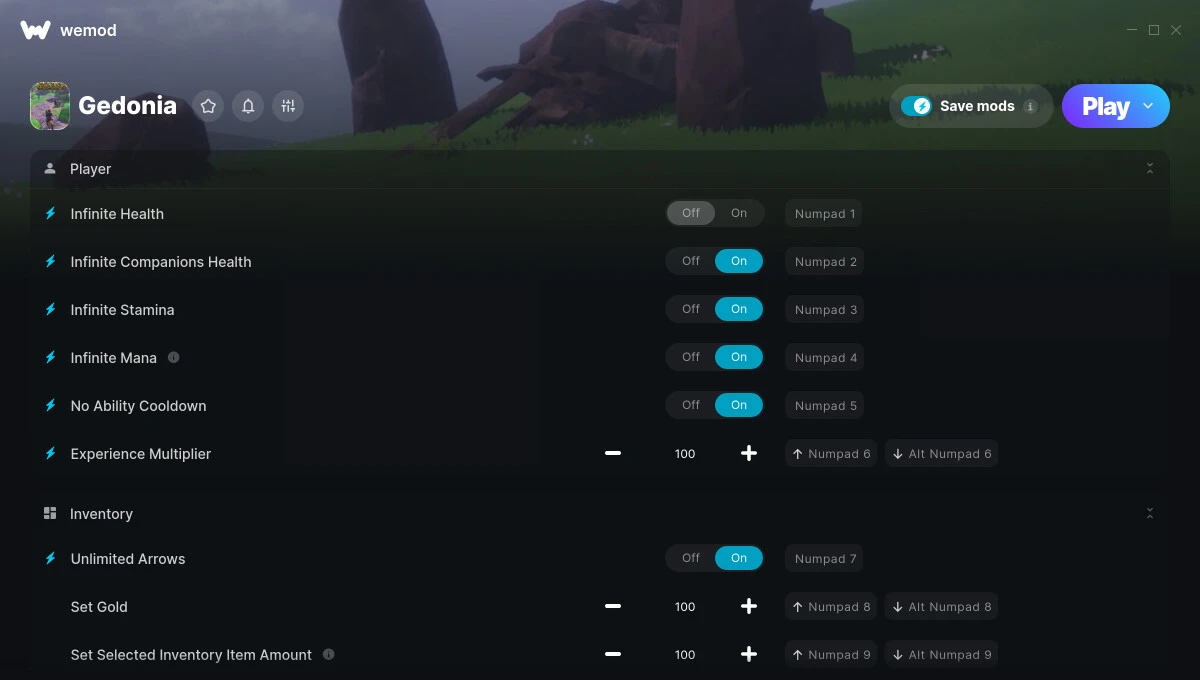 Gedonia "Трейнер +20" [UPD: 14.12.2024] {GreenHouse / WeMod}