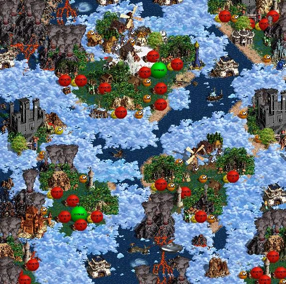 Heroes of Might and Magic 3 "Карта для мода MoP Master of Puppets "Небо,море,облака" v.1.1