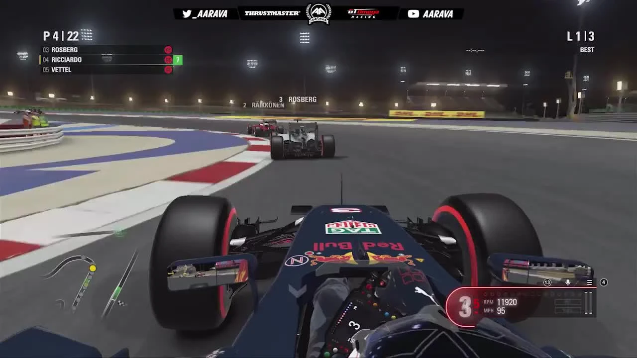 F1 2016 Гонка Бахрейн день и ночь