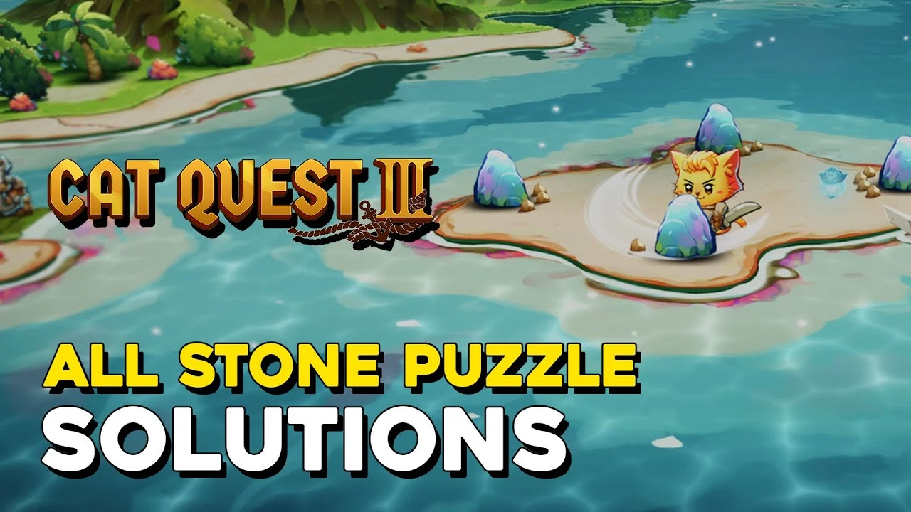 Решение всех головоломок с синим камнем в Cat Quest 3
