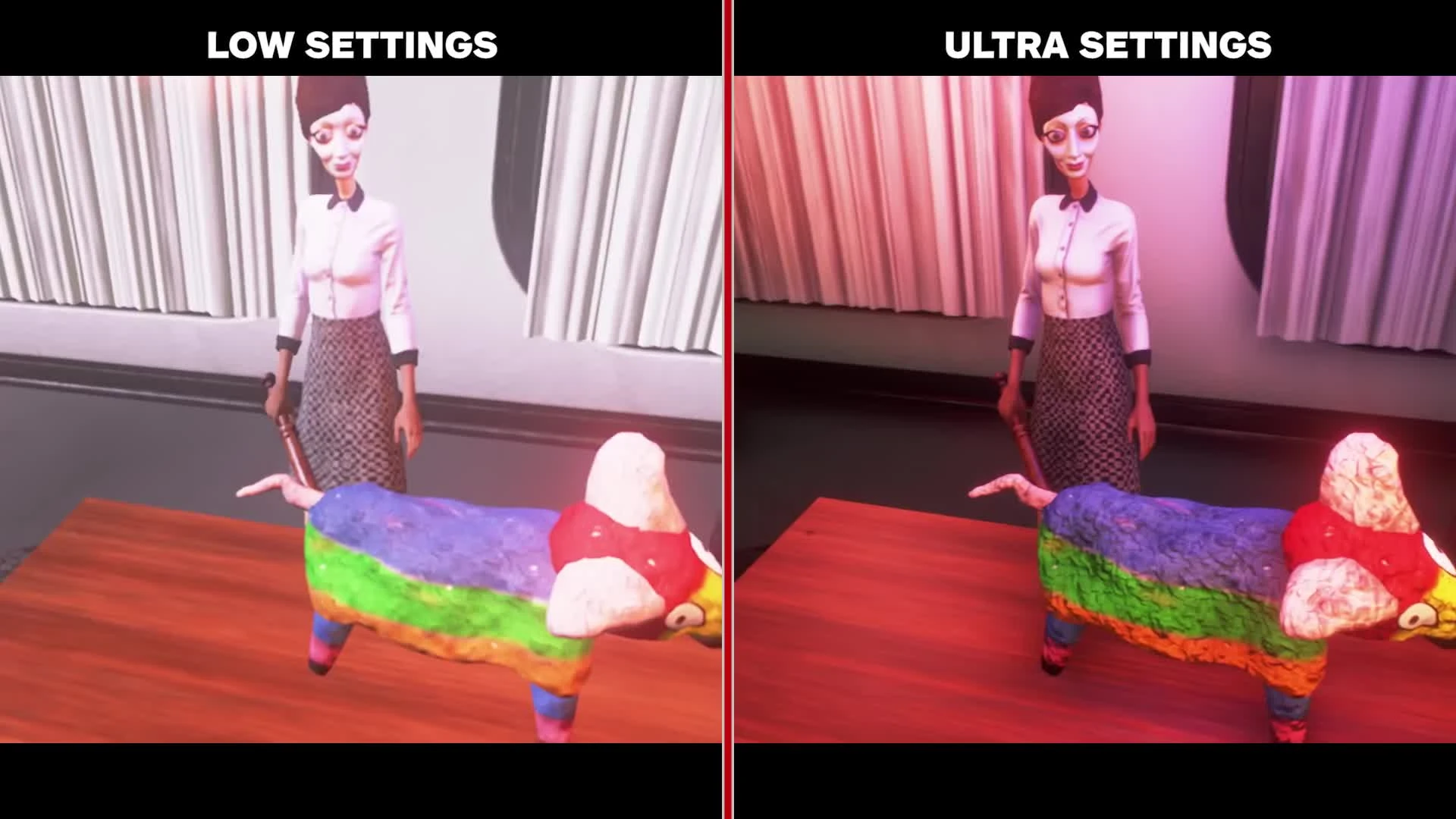 We Happy Few - сравнение графики ультра и низких настроек на ПК