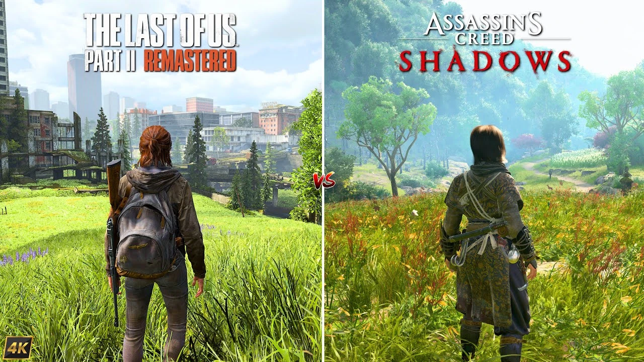 Сравнение деталей и графических технологий в The Last of Us Part II Remastered и Assassin's Creed Shadows на ПК