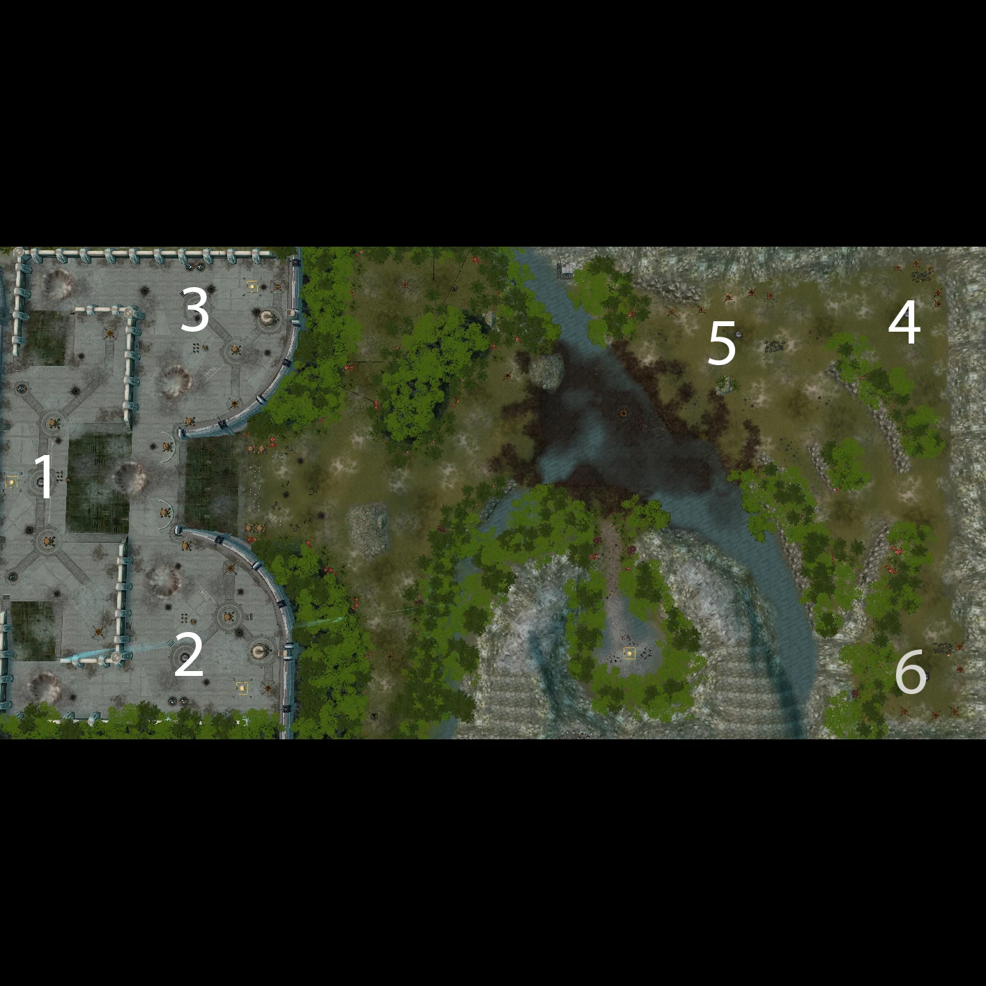 Warhammer 40.000: Dawn of War "Карта - крепость с одним проходом(3vs3) плюс карта на 3 игрока!"