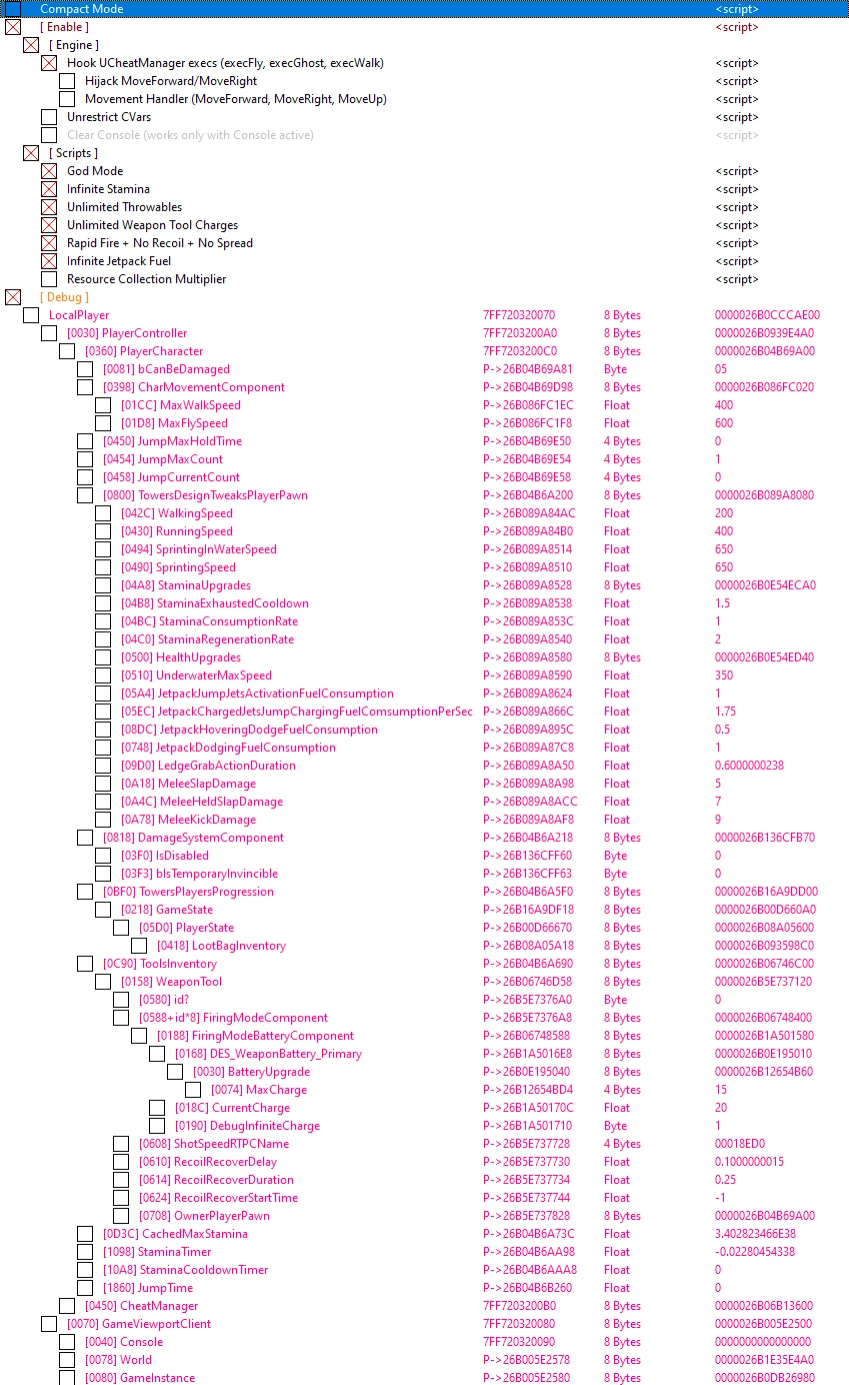 Journey to the Savage Planet: Таблица для Cheat Engine [22.04.2020] {SunBeam}