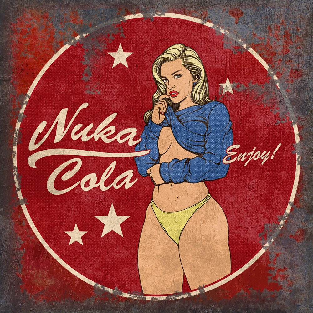 Fallout 4 "Автобусные остановки Nuka Cola Girl"