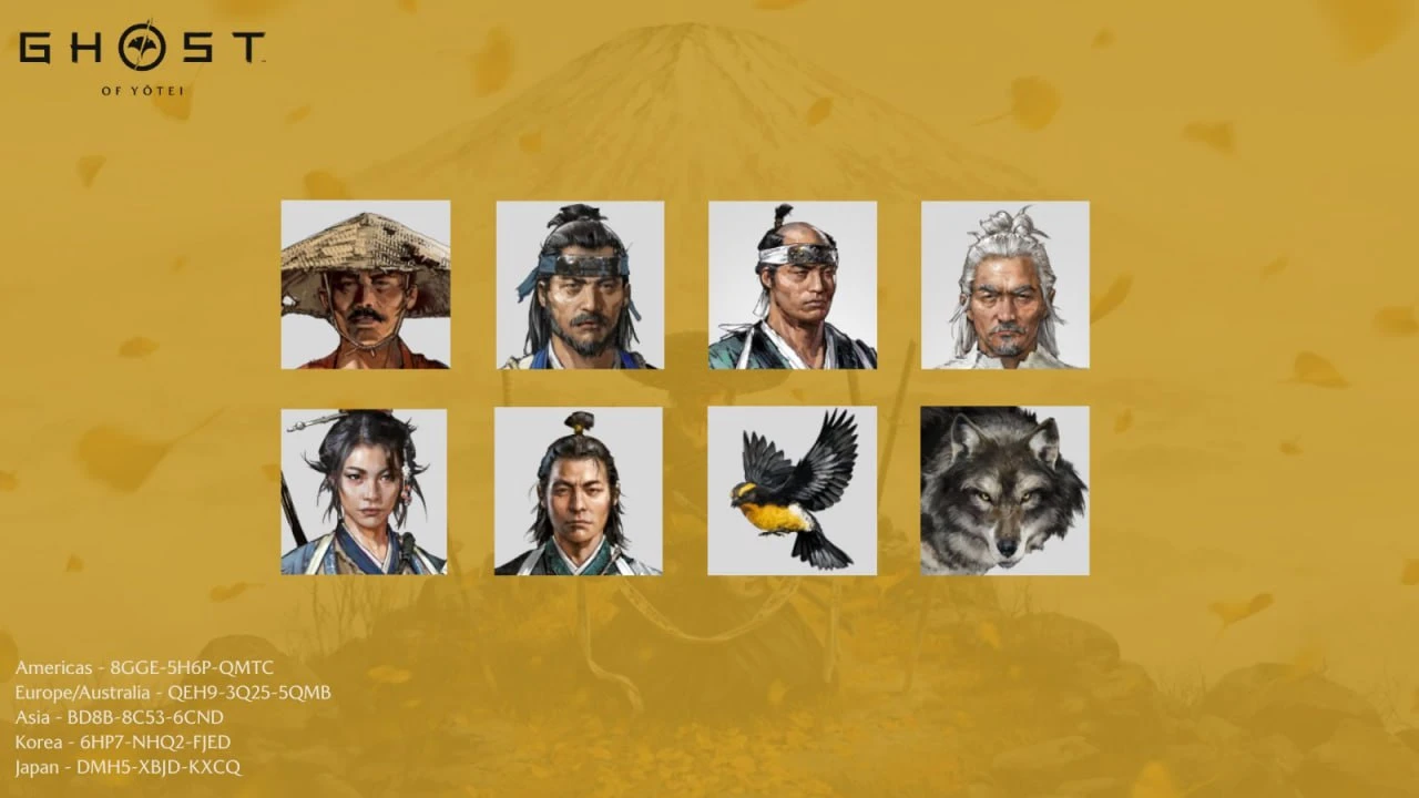 Sucker Punch выпустила бесплатный набор аватаров с тематикой Ghost of Yotei для PSN