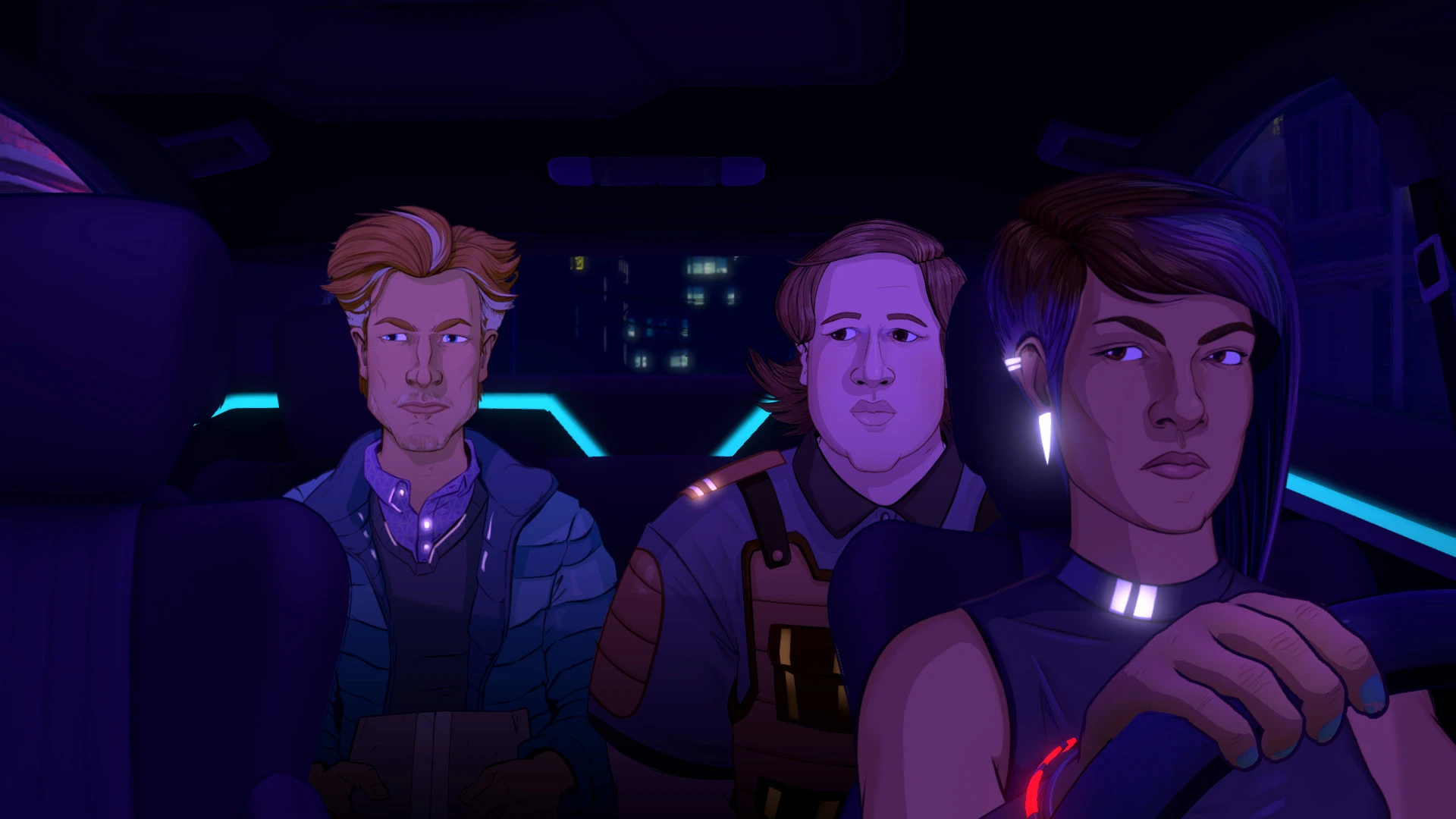 Демо-версия Neo Cab дарит возможность стать таксистом в киберпанковом мире