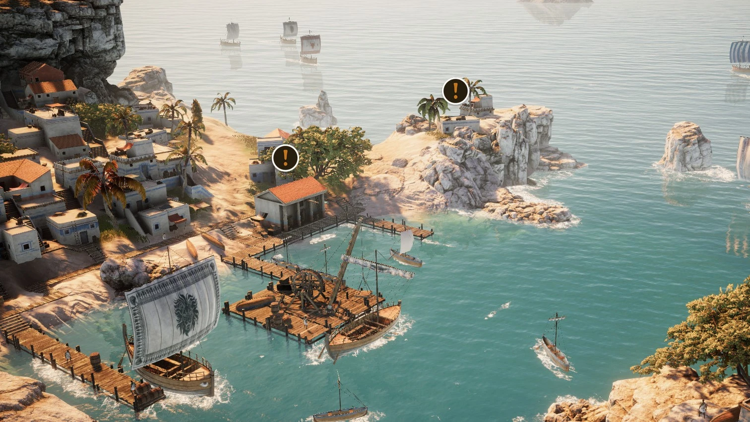 Разработчики стратегии "Builders of Greece" опубликовали концепты двух зданий: хижина рыбака и водяное колесо