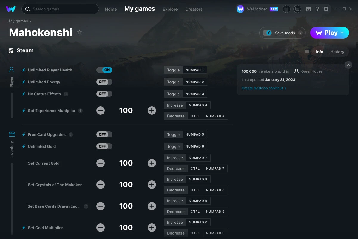 Mahokenshi "Трейнер +22" [UPD: 31.01.2023] {GreenHouse / WeMod}